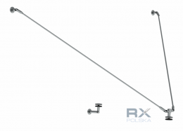 Fijación de marquesina CNP SIMPLE-V Ø 60 mm, AISI 304, SATINADO