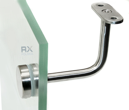 Foto Fijación pasamanos (perfil) – vidrio (rótula Ø 30mm), AISI 304, SATINADO