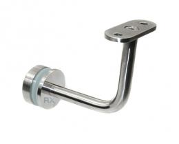 Fijación pasamanos (perfil) – vidrio (rótula Ø 30mm), AISI 304, SATINADO