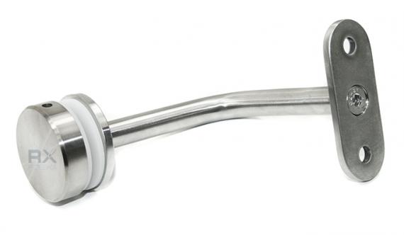 Foto Fijación pasamanos (perfil) – vidrio (rótula Ø 30mm), AISI 304, SATINADO