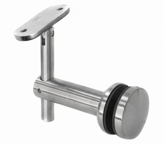 Foto Fijación pasamanos (perfil) – vidrio (rótula Ø 50mm), AISI 304, SATINADO
