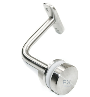 Foto Fijación pasamanos (tubo Ø 42,4mm) – vidrio (rótula Ø 40mm), AISI 304, SATINADO