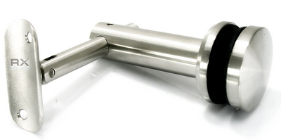 Foto Fijación pasamanos (tubo Ø 42,4mm) – vidrio (rótula Ø 50mm), AISI 304, SATINADO