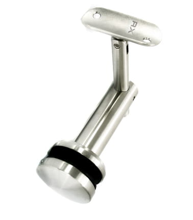 Foto Fijación pasamanos (tubo Ø 42,4mm) – vidrio (rótula Ø 50mm), AISI 304, SATINADO