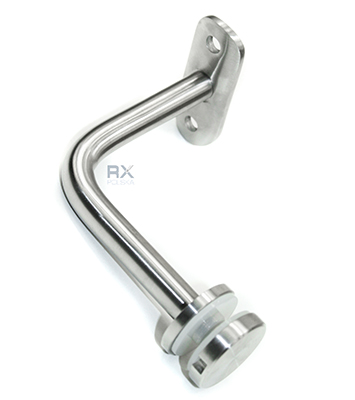 Foto Fijación pasamanos (tubo Ø 48,3mm) – vidrio (rótula Ø 30mm), AISI 304, SATINADO