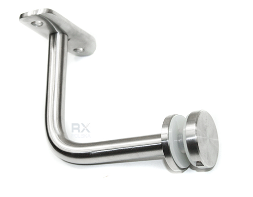 Foto Fijación pasamanos (tubo Ø 48,3mm) – vidrio (rótula Ø 30mm), AISI 304, SATINADO