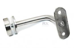 Fijación pasamanos (tubo Ø 48,3mm) – vidrio (rótula 40mm), AISI 304, SATINADO