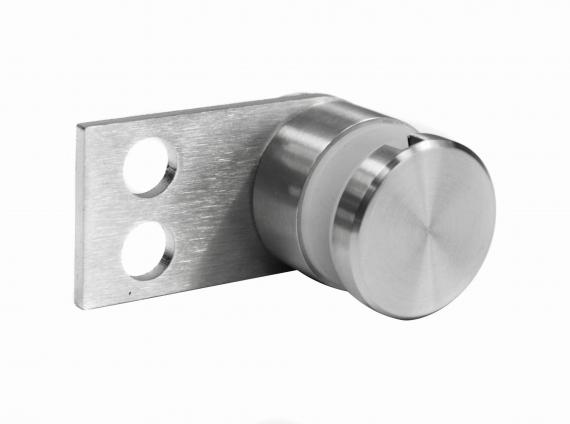 Foto Fijación puntual de vidrio sobre plana 60x30 mm, AISI 304, SATINADO