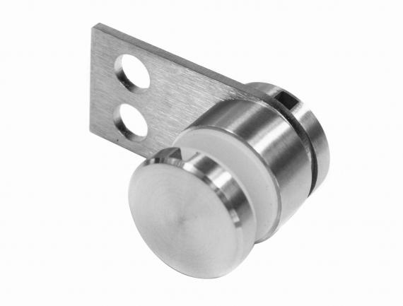 Foto Fijación puntual de vidrio sobre plana 60x30 mm, AISI 304, SATINADO