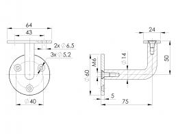 Fijaciones a pared - pasamanos (tubo Ø 33,7 mm), AISI 304, SATINADO