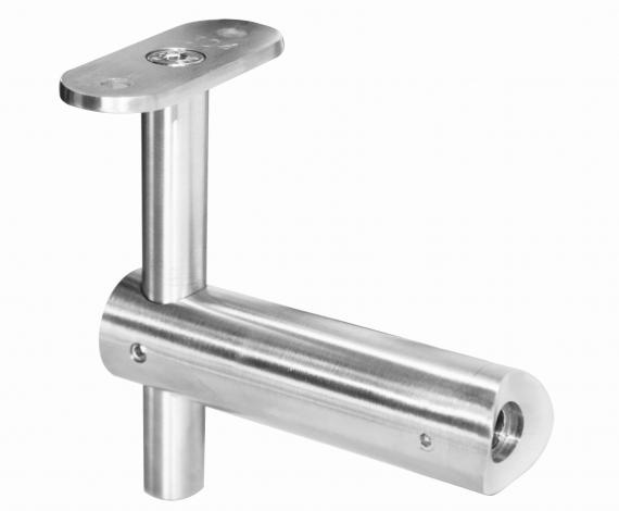 Foto Fijaciones tubo 42,4mm – pasamanos (plano), AISI 304, SATINADO