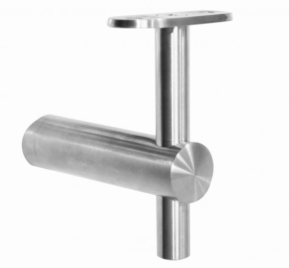 Foto Fijaciones tubo 42,4mm – pasamanos (plano), AISI 304, SATINADO