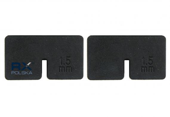 Foto Gomas EPDM de 1,5 mm para mordazas de vidrio 45x45 mm