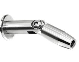 Herraje flexible de marquesina pared / varilla tensora, AISI 316, SATINADO