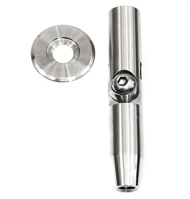 Foto Herraje flexible de marquesina pared / varilla tensora, AISI 316, SATINADO