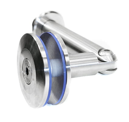 Foto Herraje regulable de marquesina vidrio / pared, AISI 316, SATINADO