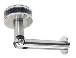Herraje regulable de marquesina vidrio / pared, AISI 316, SATINADO