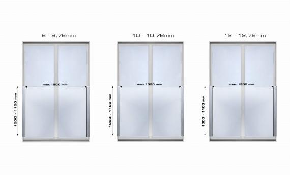 Foto Juego de perfiles RX 1000 mm montado en el marco de la ventana, ALUMINIO