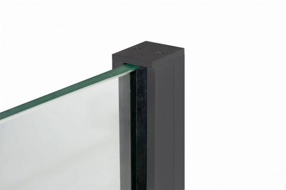 Foto Juego de perfiles RX 1000mm montados al marco de la ventana, ALUMINIO, RAL 7016