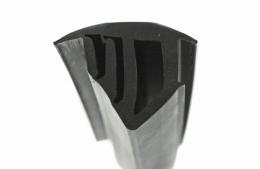 Junta entre paneles de vidrio 10 cm/1 ud, EPDM negro