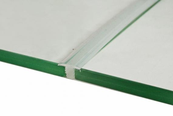 Foto Junta entre vidrios en  T  para doble marquesina, SILICONA