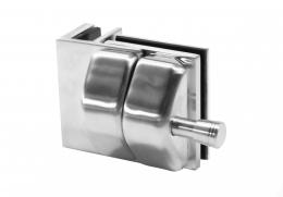 Pestillo magnético 90° vidrio–vidrio 12–12,76 mm, AISI 316, acabado satinado