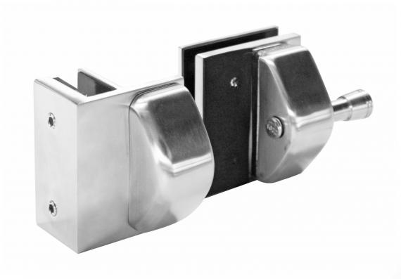 Foto Pestillo magnético 90° vidrio–vidrio 12–12,76 mm, AISI 316, acabado satinado