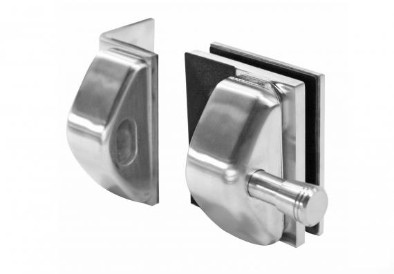 Foto Pestillo magnético 90° vidrio–pared 12–12,76 mm, AISI 316, acabado satinado