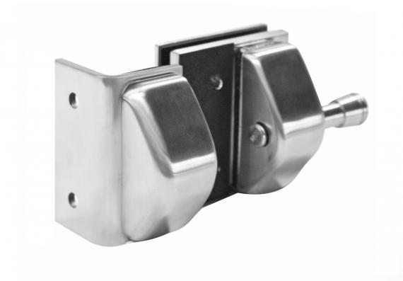 Foto Pestillo magnético 90° vidrio–pared 12–12,76 mm, AISI 316, acabado satinado