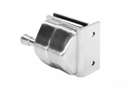 Pestillo magnético 90° vidrio–pared 12–12,76 mm, AISI 316, acabado satinado