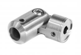 Manilla frontal para Ø12/plano - ajustable, AISI 304, SATINADO