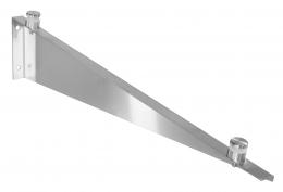 Marquesinas de vidrio brazo pequeño (derecho) / 711 mm, AISI 304, SATINADO