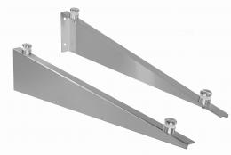 Marquesinas de vidrio brazo pequeño GRIS, AISI 304, PINTURA EN POLVO