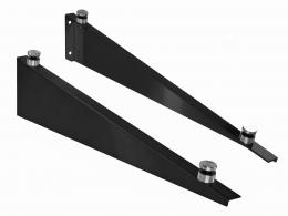 Marquesinas de vidrio brazo pequeño NEGRO, AISI 304, PINTURA EN POLVO