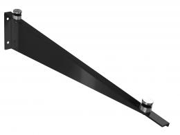 Marquesinas de vidrio brazo pequeño NEGRO (derecho), AISI 304, PINTURA EN POLVO SATINADA