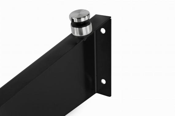 Foto Marquesinas de vidrio brazo pequeño NEGRO (izquierdo), AISI 304, PINTURA EN POLVO