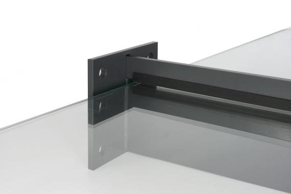 Foto Marquesinas de vidrio tipo espada, S235, RAL 7016 MATE