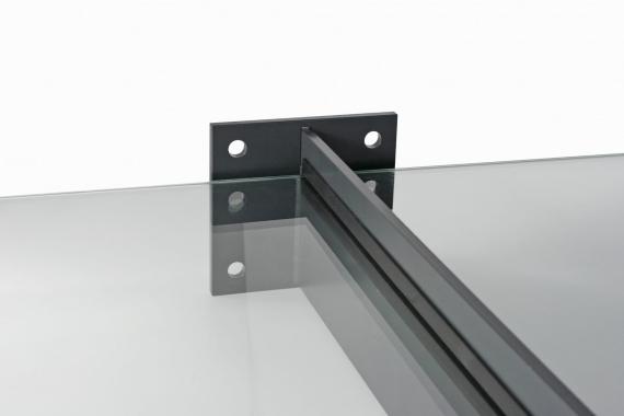 Foto Marquesinas de vidrio tipo espada, S235, RAL 7016 MATE