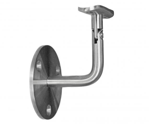 Foto Montaje a pared - pasamanos (tubo Ø 42,4 mm) con flexible, AISI 304, SATINADO