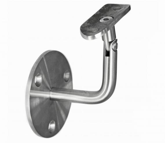 Foto Montaje a pared - pasamanos (tubo Ø 42,4 mm) con flexible, AISI 304, SATINADO