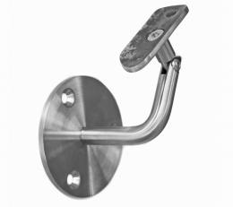 Montaje a pared - pasamanos (tubo Ø 42,4 mm) con flexible, AISI 304, SATINADO