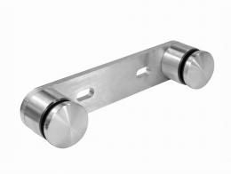 Montaje doble para vidrio fi 50/30 mm, AISI 304, SATINADO