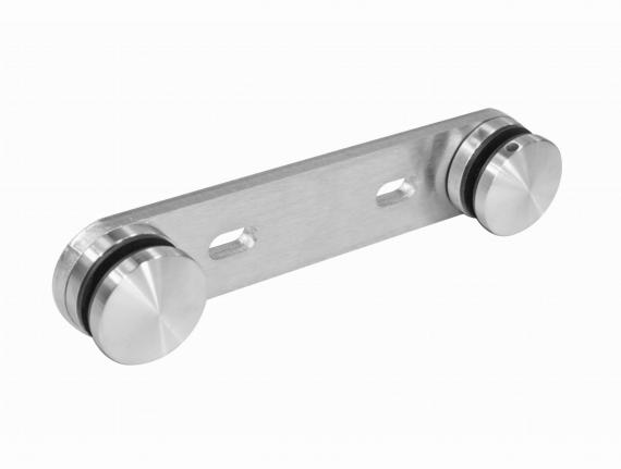 Foto Montaje doble para vidrio fi 50/8 mm, AISI 304, SATINADO