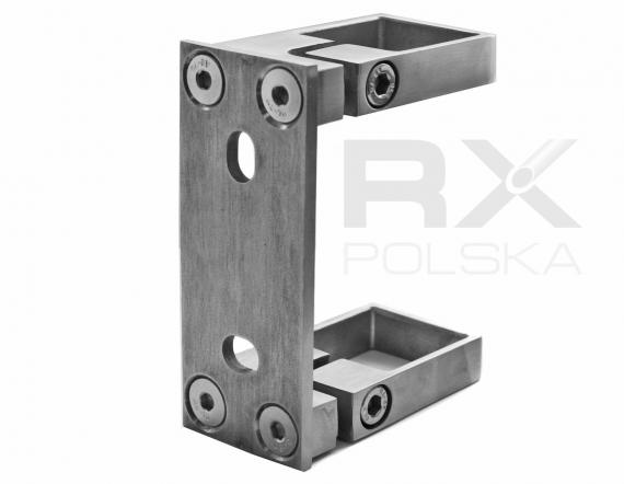 Foto Montaje lateral del poste 40x40mm, AISI 304, SATINADO