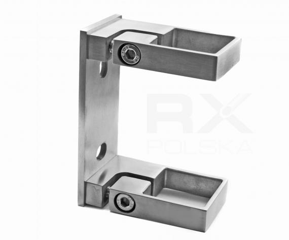 Foto Montaje lateral del poste 40x40mm, AISI 304, SATINADO