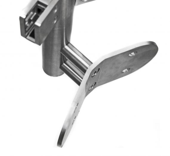 Foto Montaje lateral del poste Ø42,4mm - 135° AISI 304, SATINADO