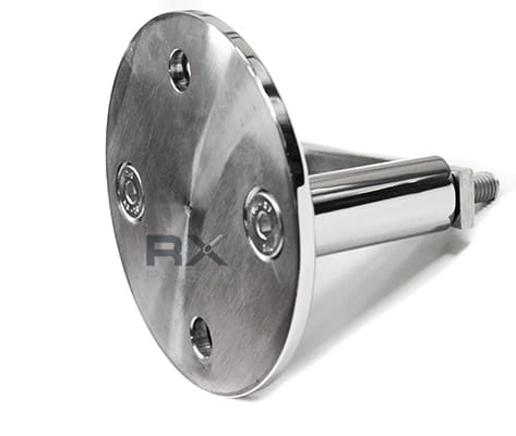 Foto Montaje lateral del poste 42,4mm, AISI 304, Pulido