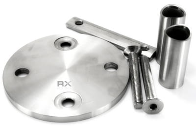 Foto Montaje lateral del poste 42,4mm, AISI 304, SATINADO