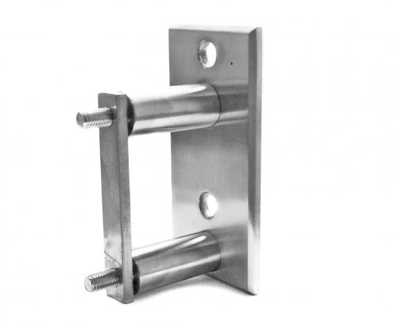 Foto Montaje lateral del poste - perfil, AISI 304, SATINADO