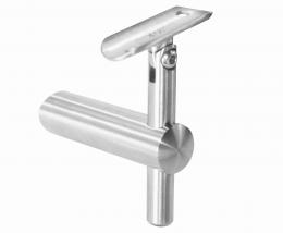 Montante de montaje Ø 42,4 - pasamanos (tubo mm), con regulación, AISI 304, SATINADO